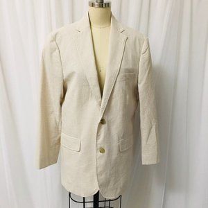 J. Crew Cream Striped Suit Jacket
